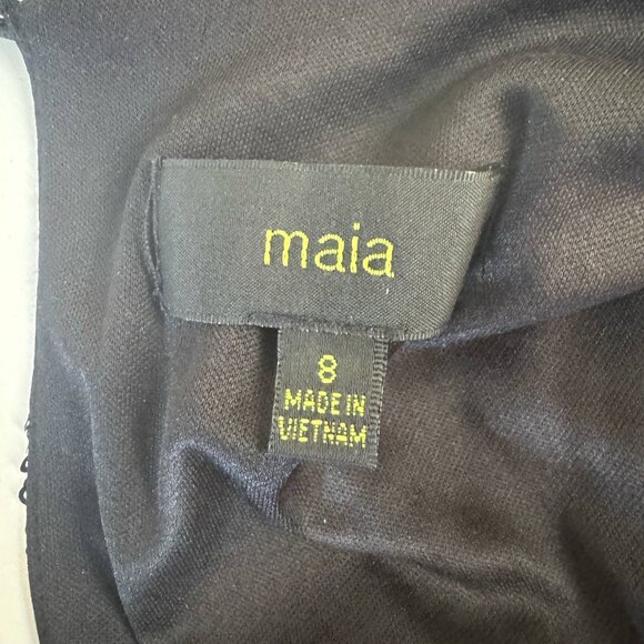 Maia Black Long Sleeve Sequin Shift Dress | Size 8 Y2K - Picture 3 of 4